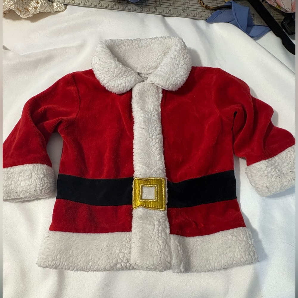 Santa Jacket Koala Kids Size 9/12 months Velcro closure Christmas Holiday jacket